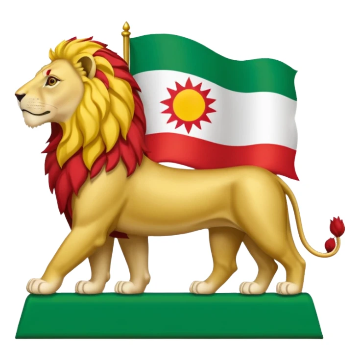 Pahlavi iran emoji flag sticker
