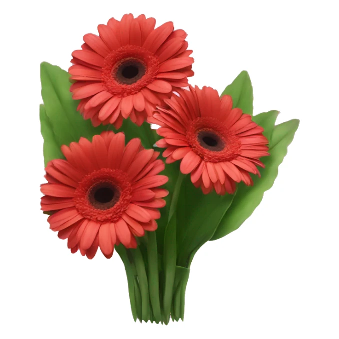 Three gerbera in a bouquet  sticker