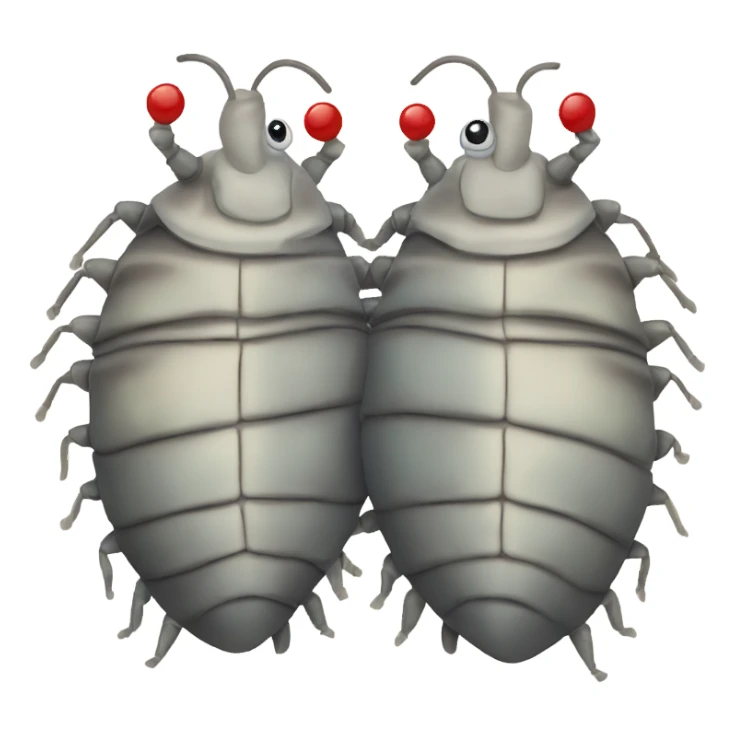 Isopod two hearts sticker