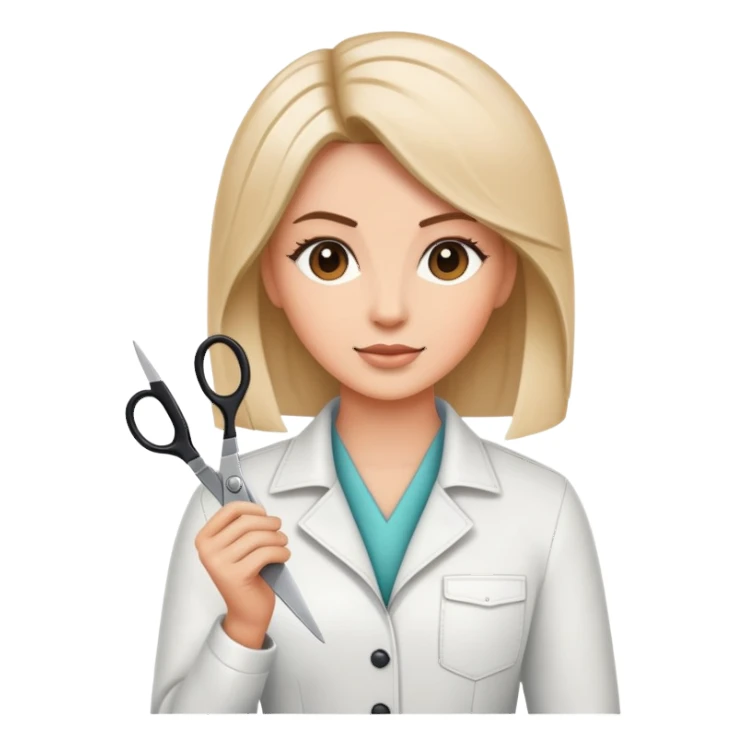 Female hairdresser sticker