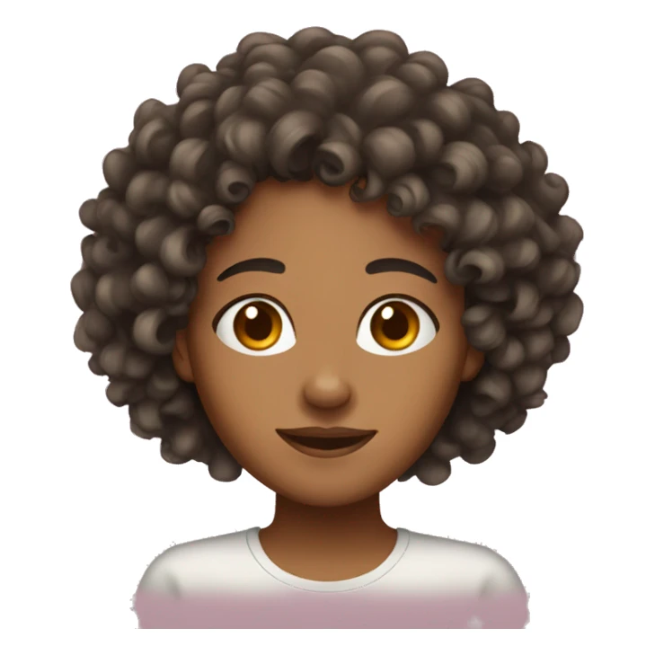 Curly hair mixed breed women sticker