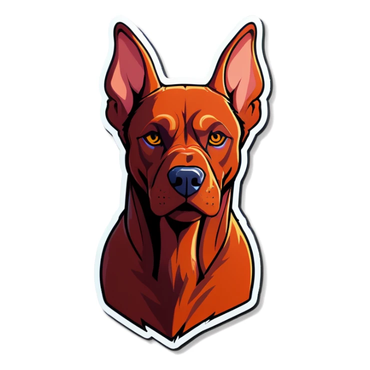 Viszla with big muscles  sticker