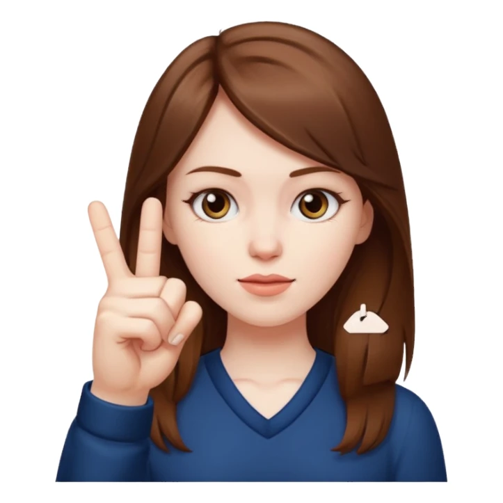A girl and middle finger  sticker