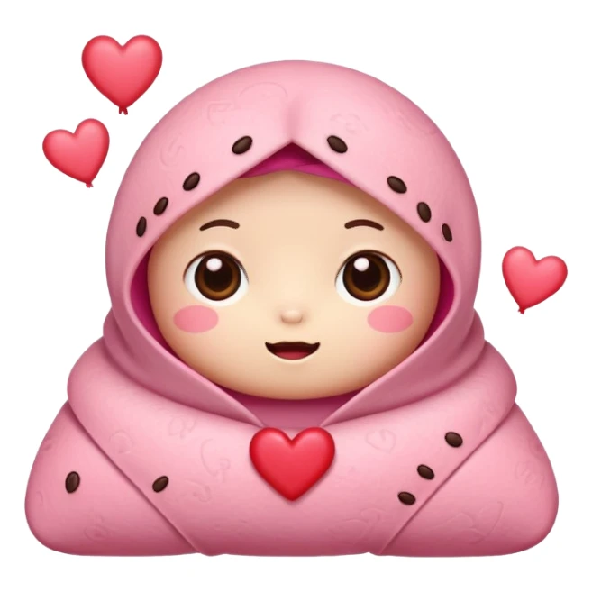 pink hearts burrito valentine hearteyes face cute kawaii niche  sticker