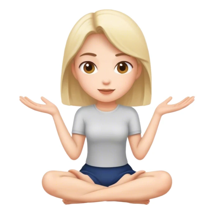 lady doing seated wide angle  sticker