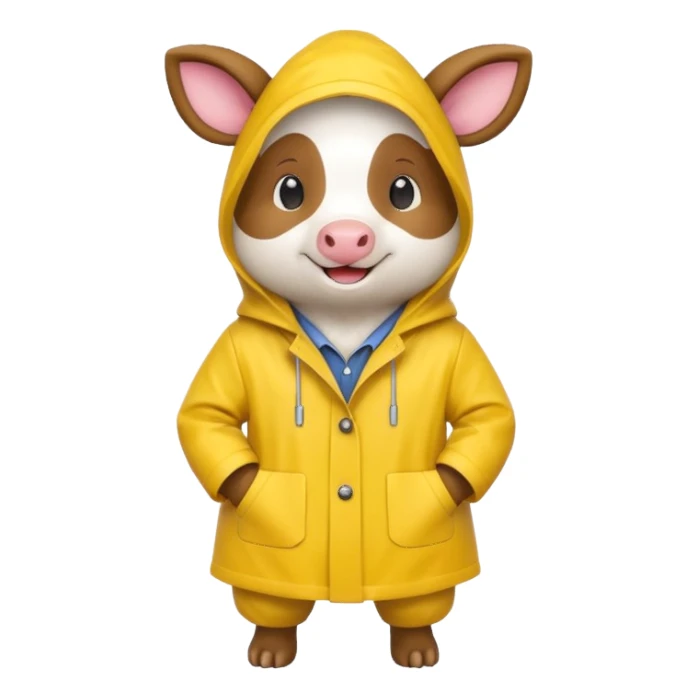 Raincoat Farm Animal sticker