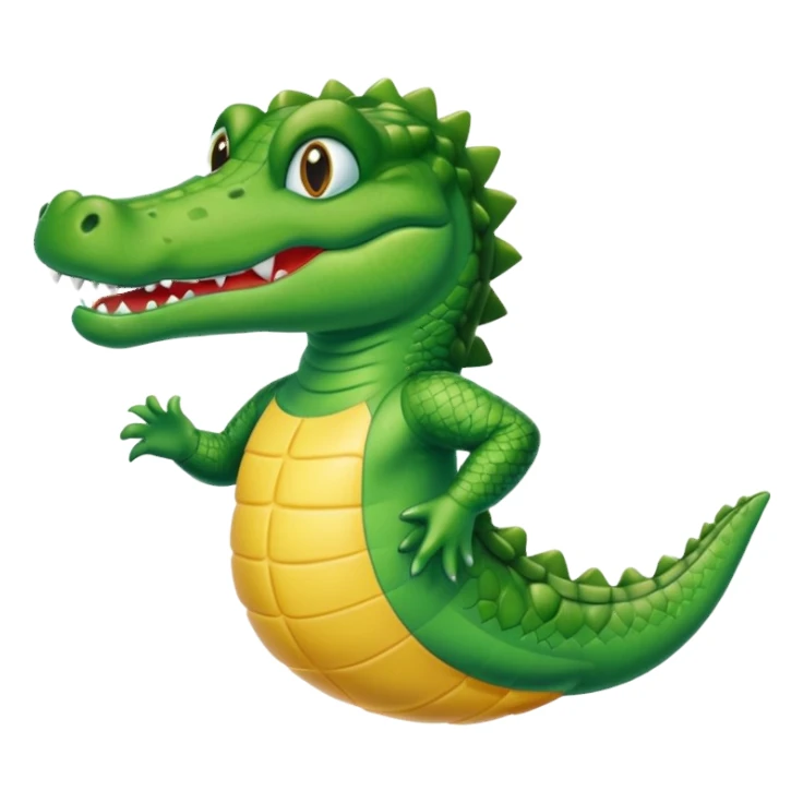 Alligator wearing a speedo sticker