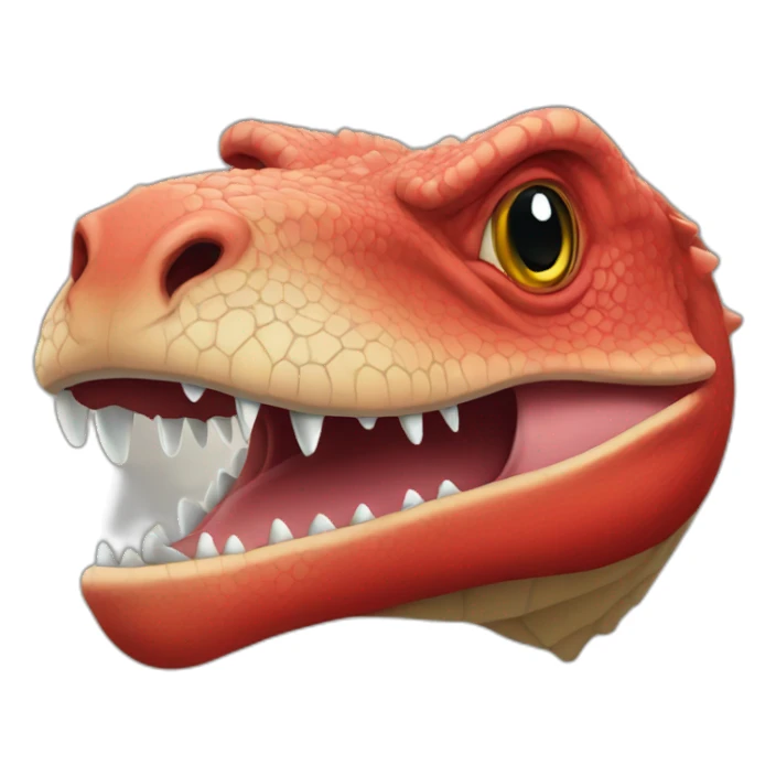 Red komodo dragon sticker