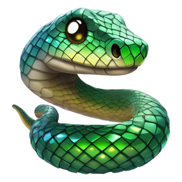 Snake that looks like a disco ball sticker