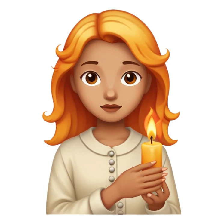 girl with a candle sticker