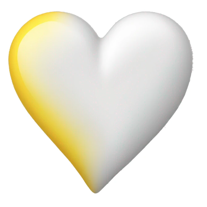 white and yellow heart sticker