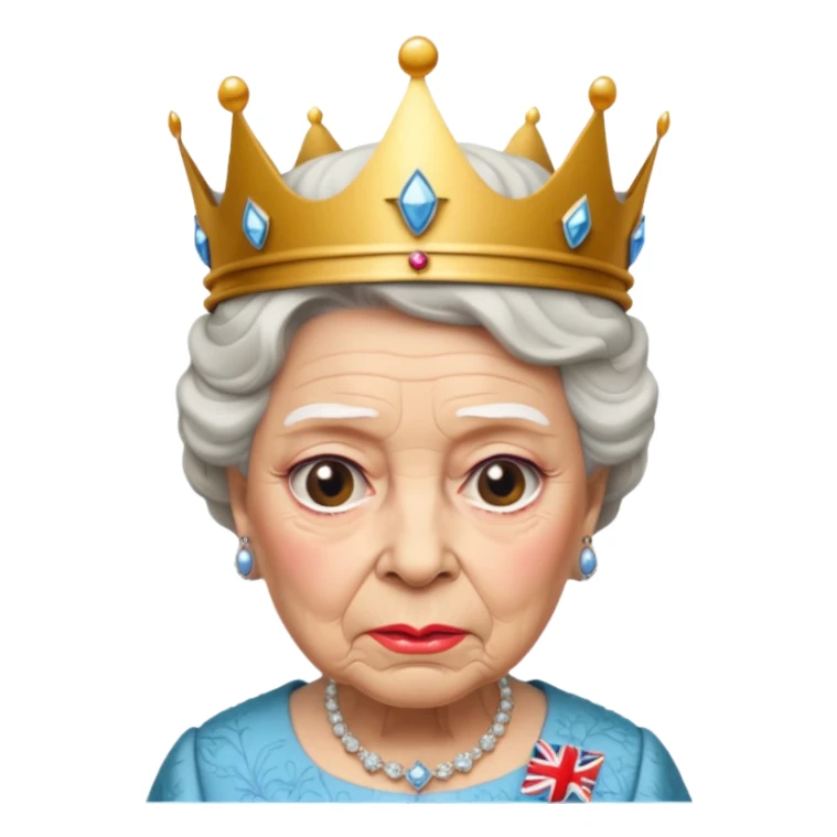 La reine Élisabeth 2 en moche sticker