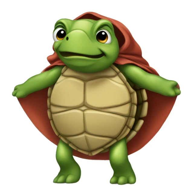 Turtle wearing cape  sticker