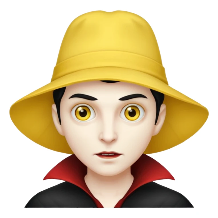 vampire with yellow hat  sticker