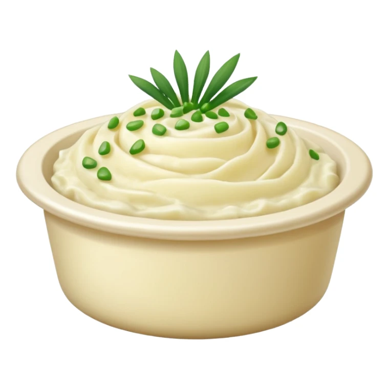Mashed potatoes with chopped chives sticker