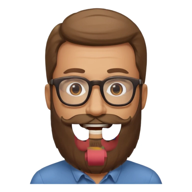 HOMME LONGUE BARBE LUNETTE sticker