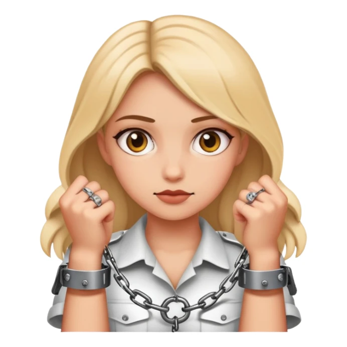 Girl in handcuffs sticker