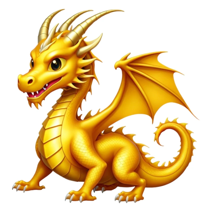 Golden dragon sticker