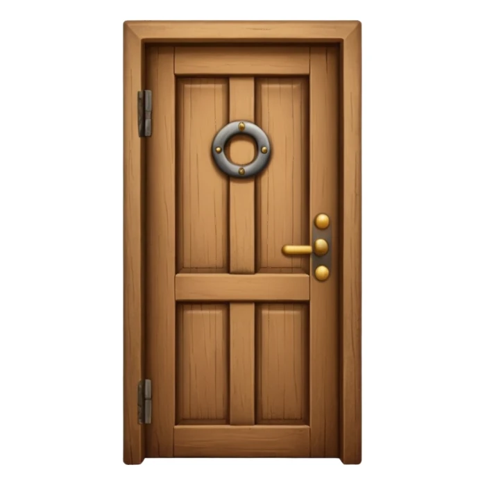 A door opening like logout symbol sticker