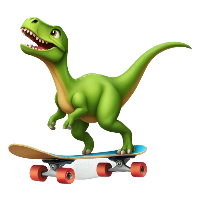 dinosaur on skateboard sticker