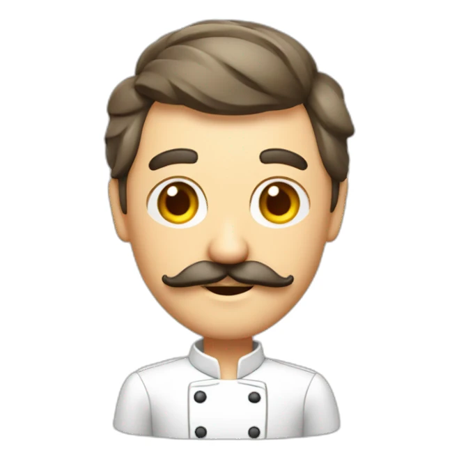 Drunk  chef Viktor Barinov with mustache sticker