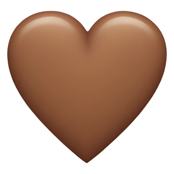 Brown pastel heart sticker