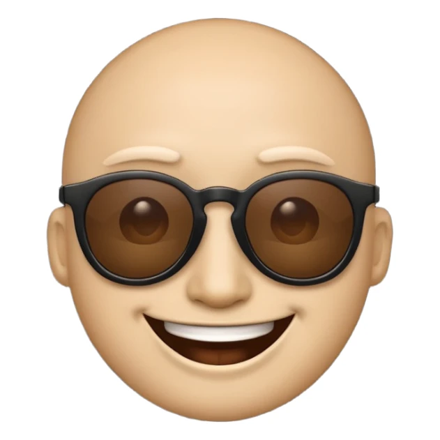 emoji smile dark sunglasses sticker