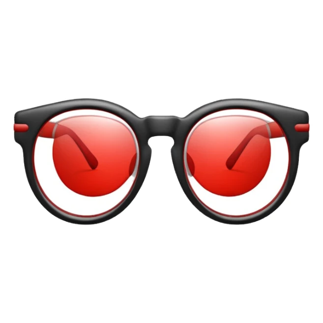 glasses with red lenses sticker