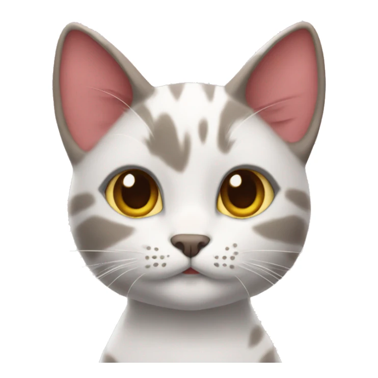 Angela cat with hearts sticker