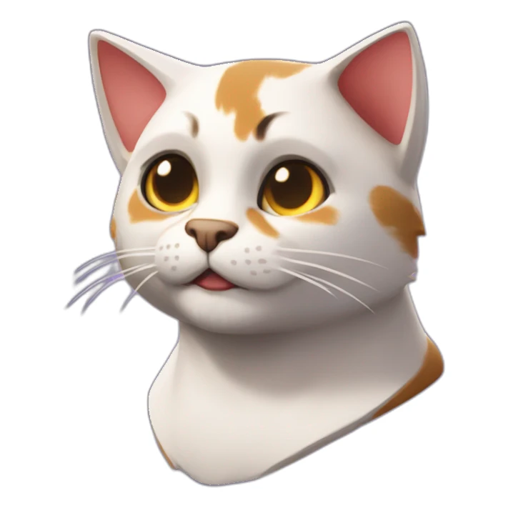 Meowscles Anthromorphic calico cat from fortnite sticker