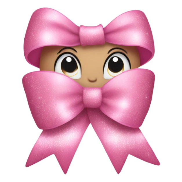 cute bow that is pink and sparkly  sticker