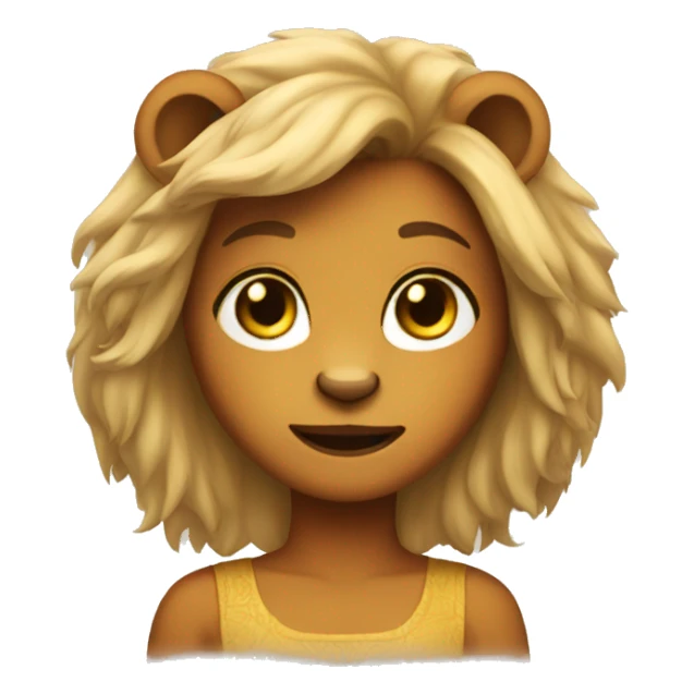lion girl sticker