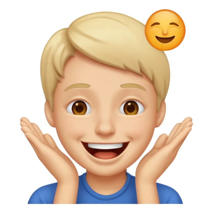 Laughing emoji while face palming sticker