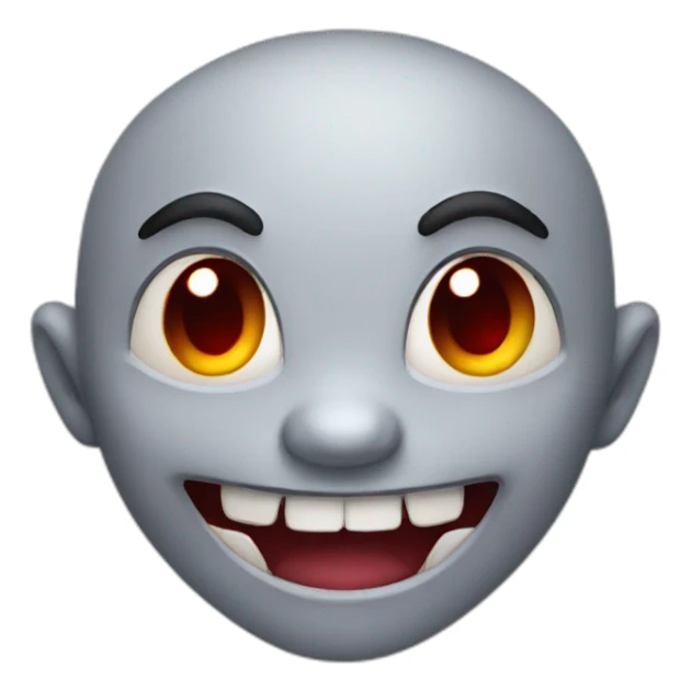 smile face vampire sticker