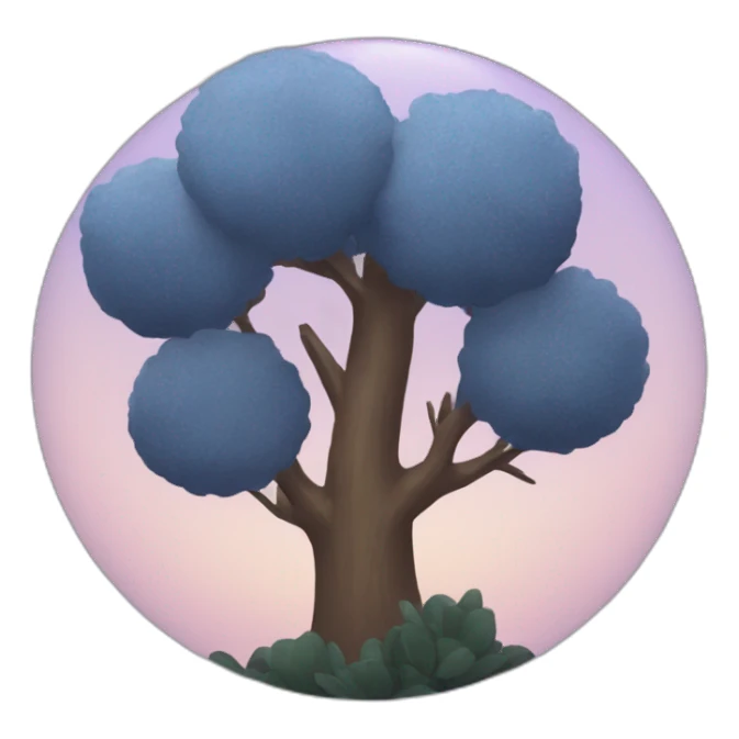 Luna y árboles  sticker