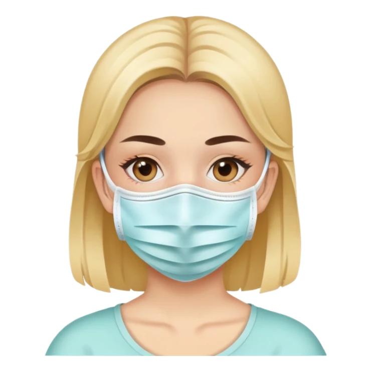 Face mask girl  sticker