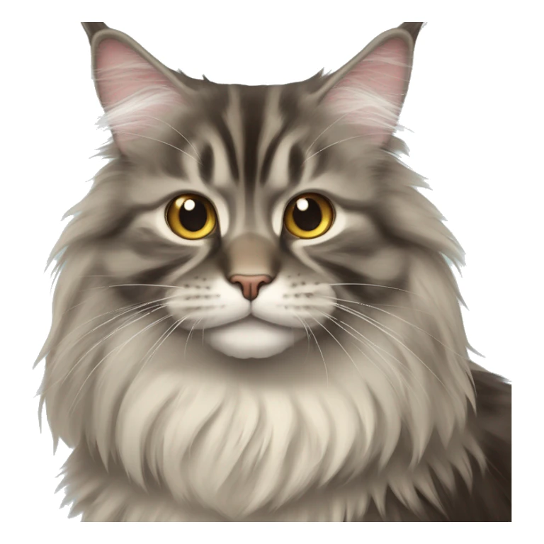 Fluffy Maine coon cat  sticker