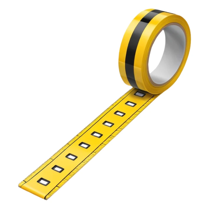 Measurement tape sticker