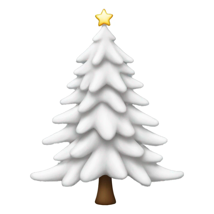 Cristmas tree white sticker