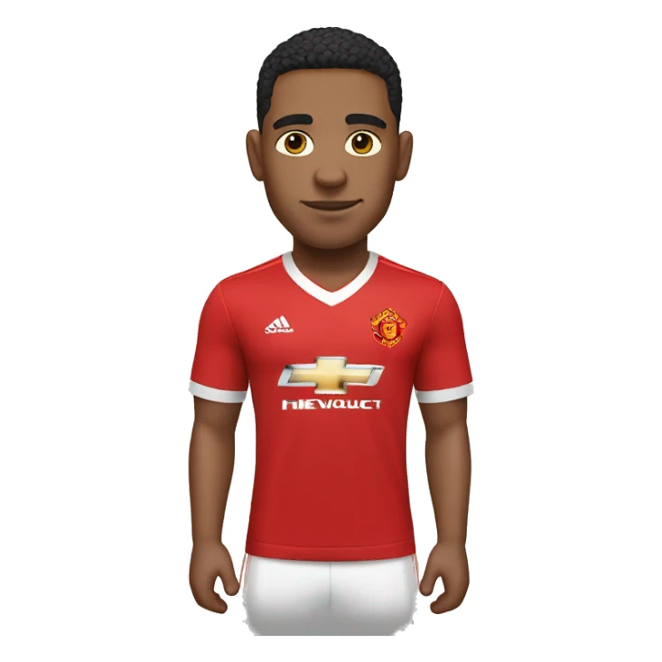 Cool light skinned guy wearing Manchester United jersey sticker