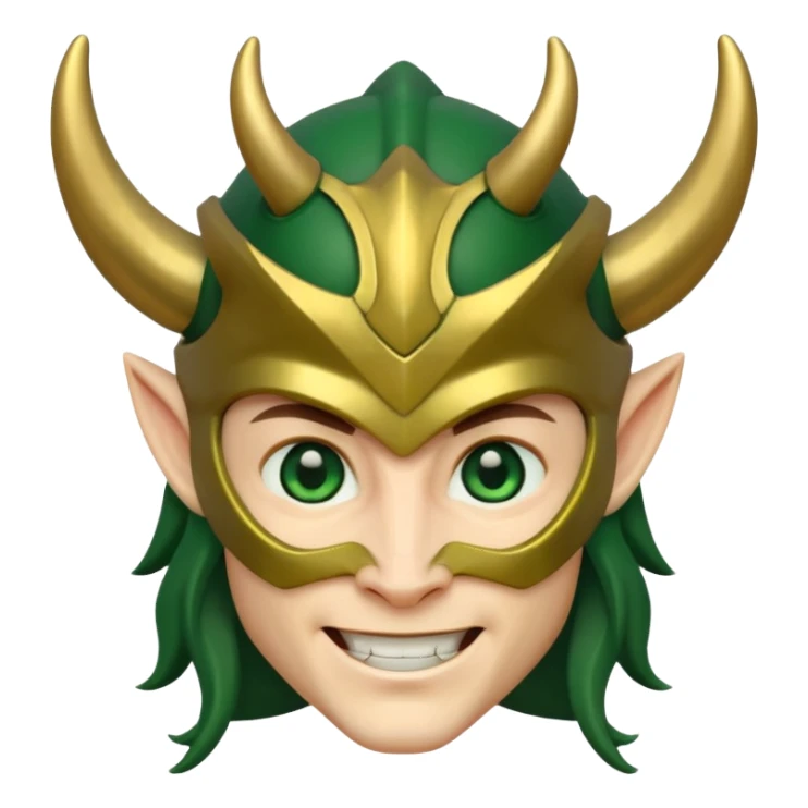 Loki – Horned helmet, mischievous grin








 sticker