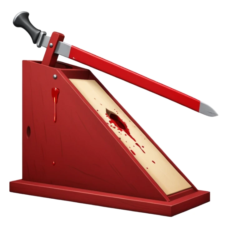 Guillotine Beheaded Blood sticker