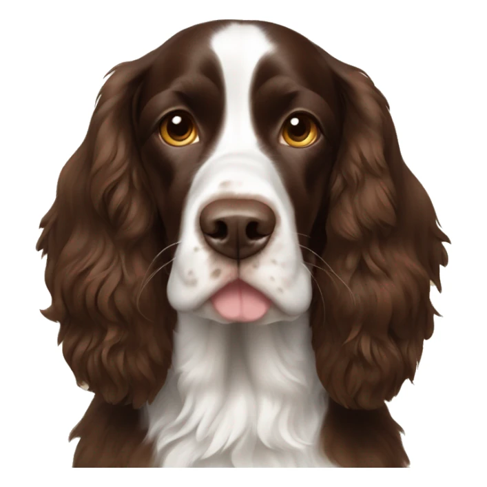 All brown English Springer spaniel sticker