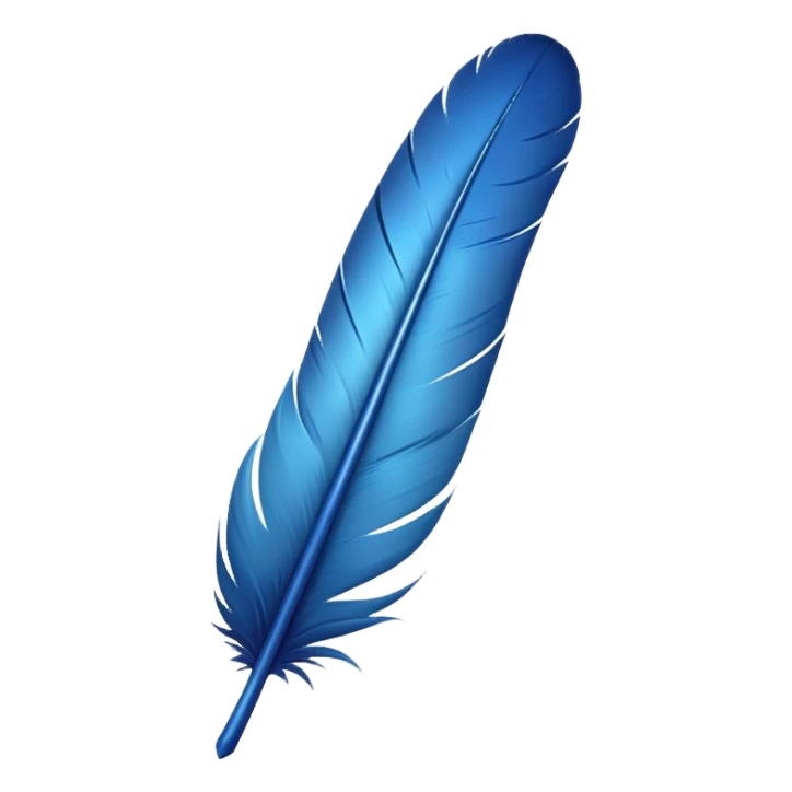 soaring blue feather sticker