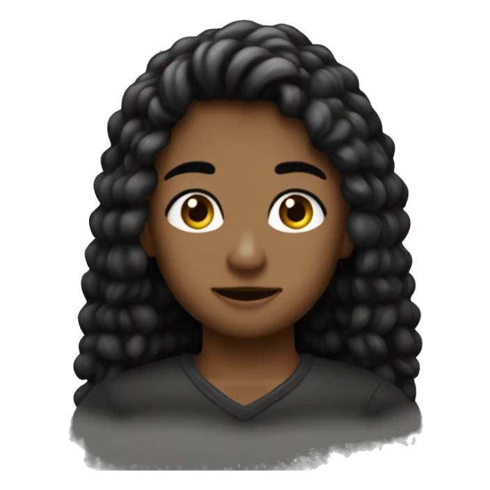 Cœur paillette noir sticker