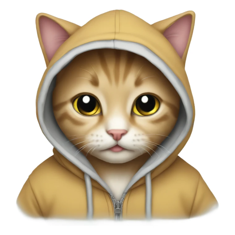 Kitten with a hoodie sticker