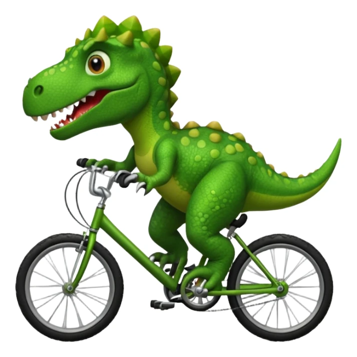 dinosaur riding a bike sticker