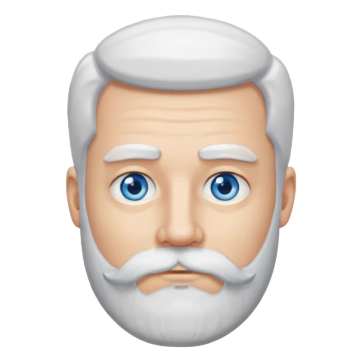 i want with white beard sticker