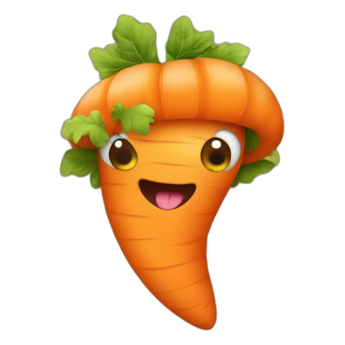 Worm in a carrot costume sticker