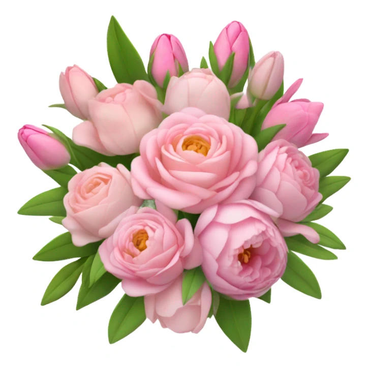Pink flower bouquet  sticker